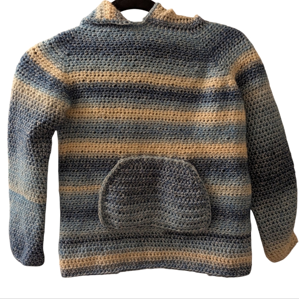 Handmade Crochet Child's Hoodie Sweater